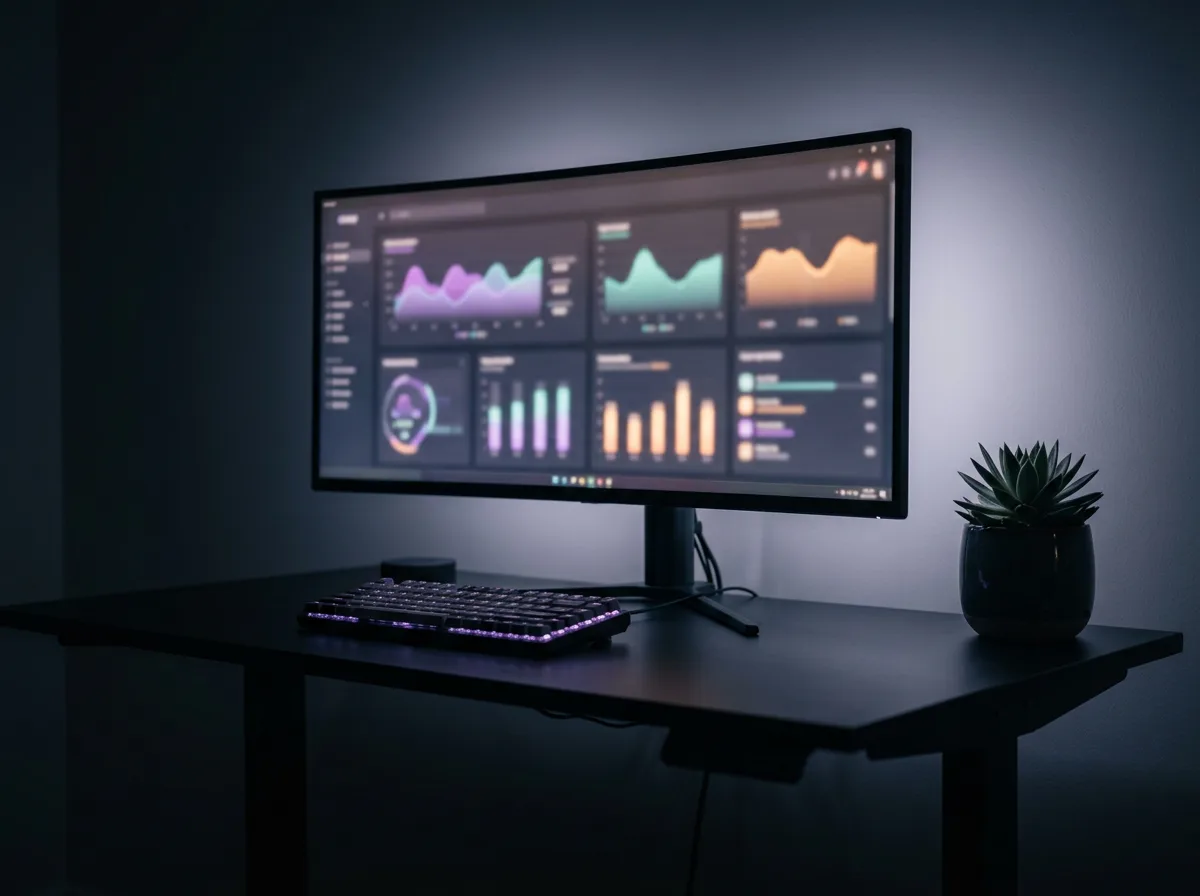 Laptop showing product analytics dashboard